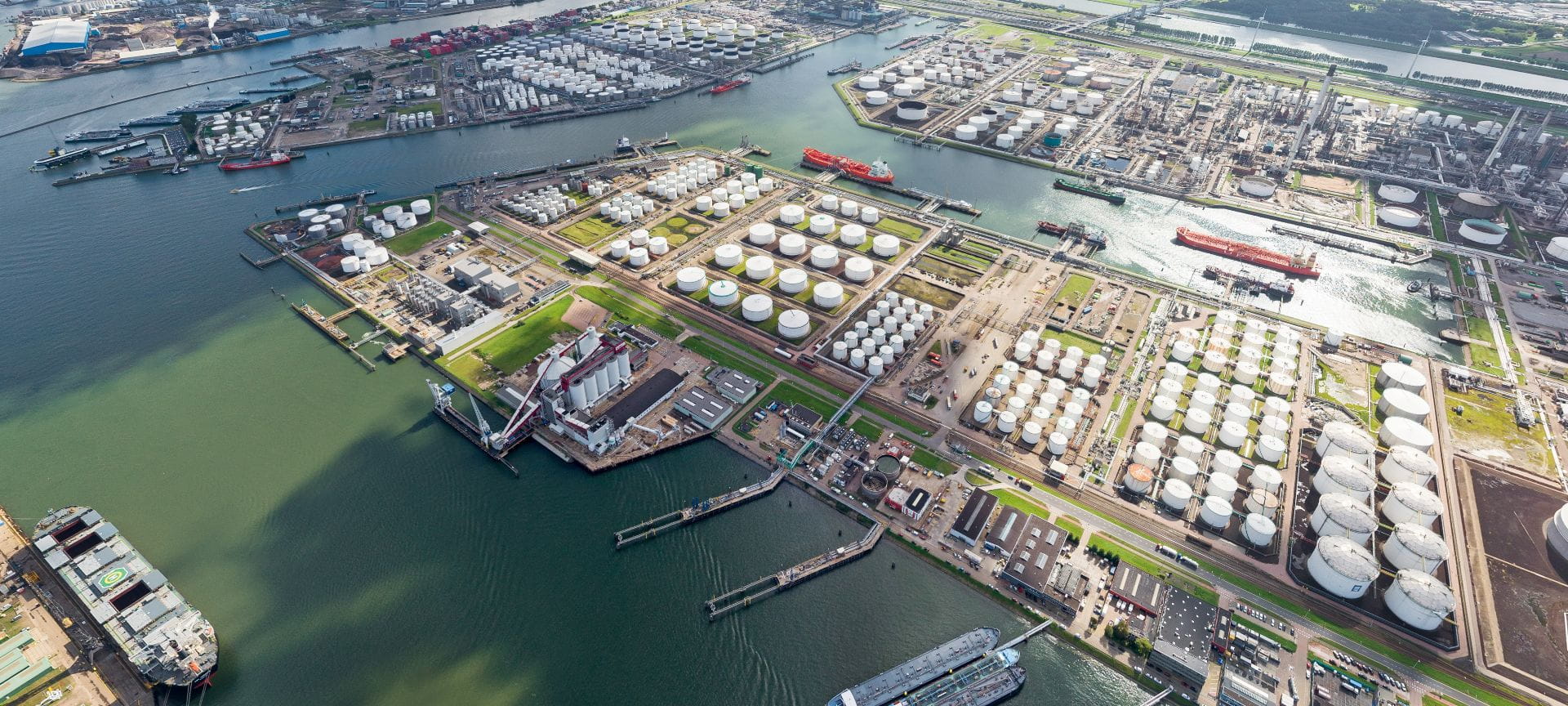 Port of Rotterdam bird's eye view