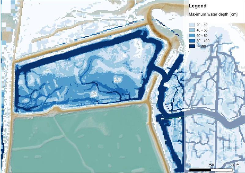 Flooding modelling at Titchwell