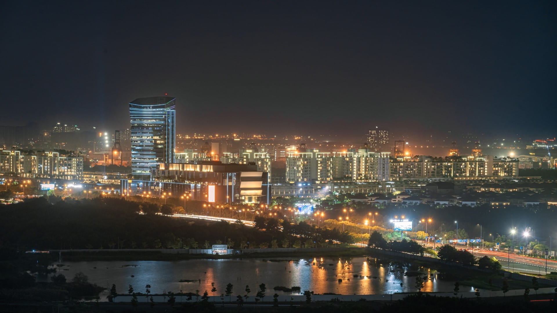 Thu Duc City lights at night