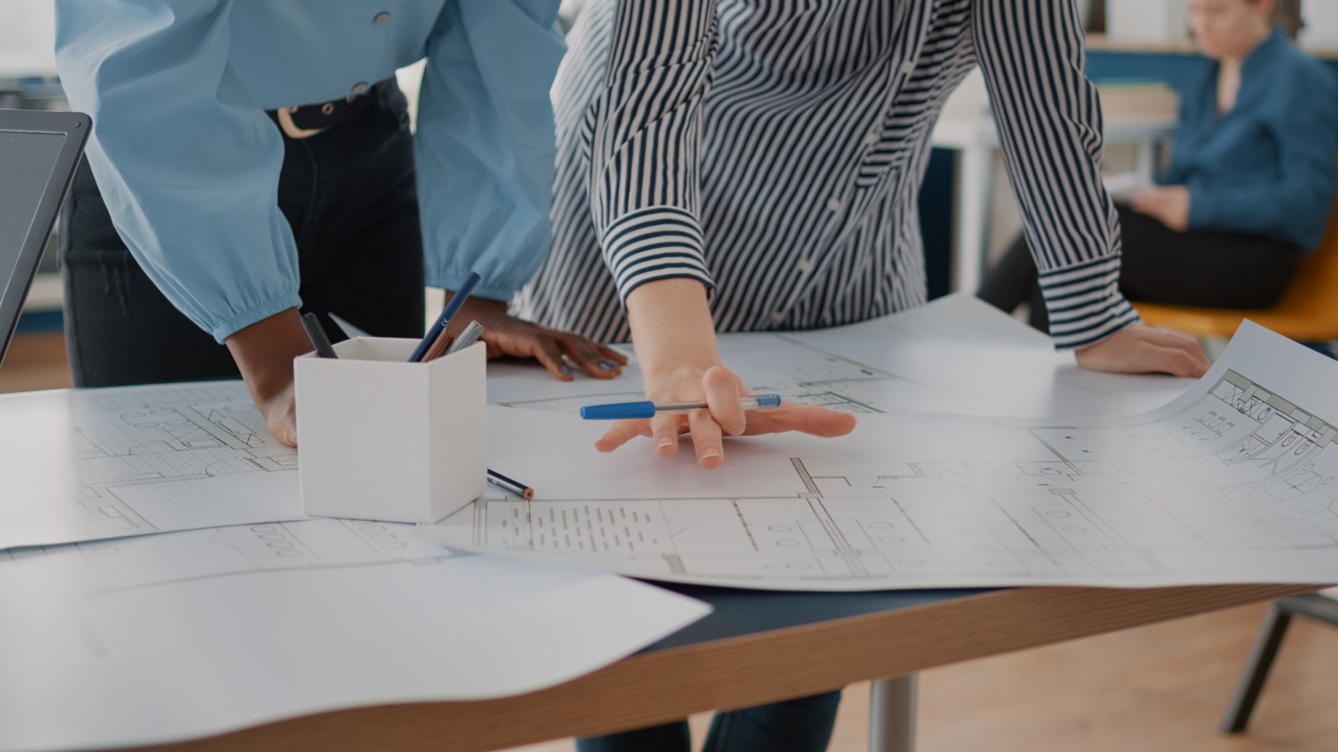 People working on circular building design