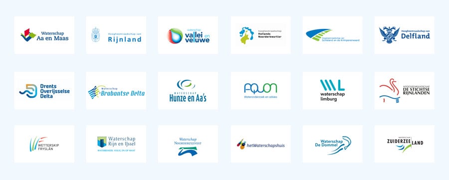 Dutch water boards' logos