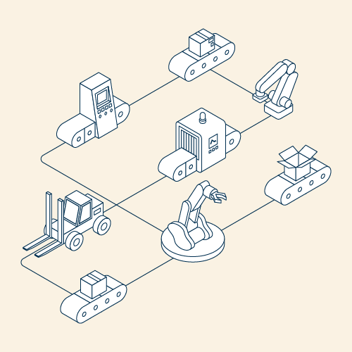 A representation of a Witness simulation software modelling layout