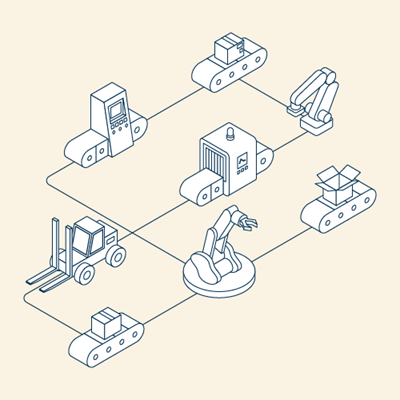 A representation of a Witness simulation software modelling layout