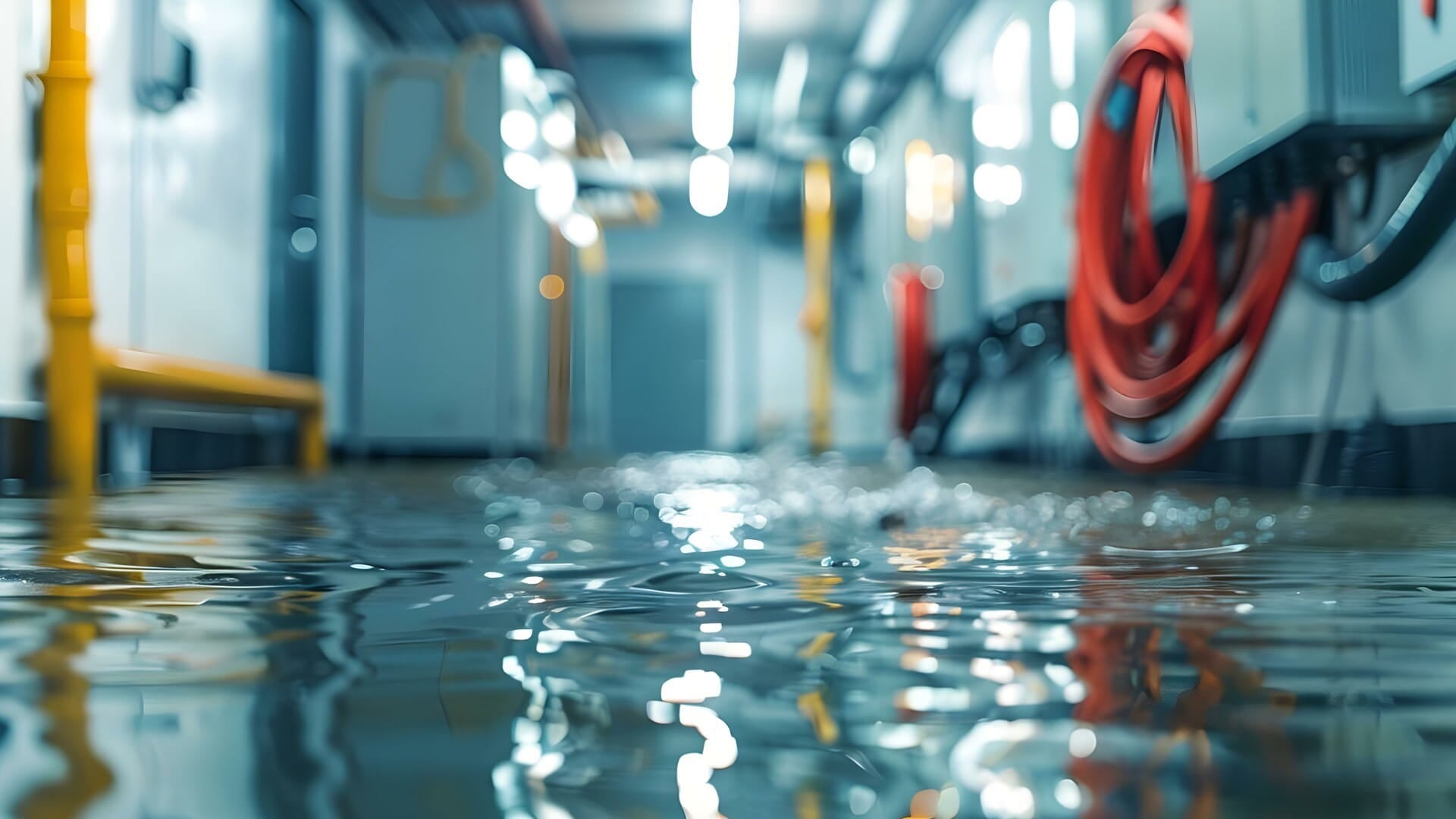 Flooded corridor