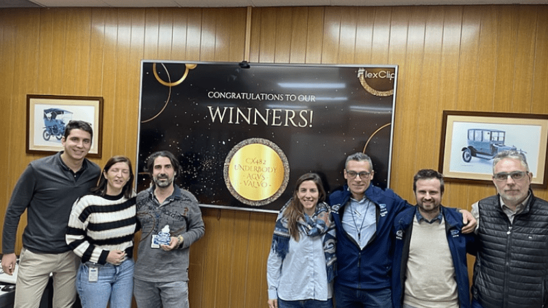 The team at Ford Valencia showcase their award for Highest Savings Project in 2023.