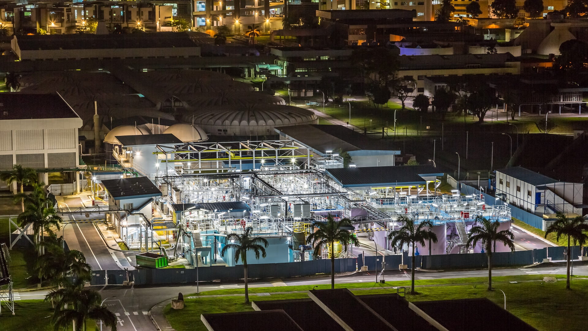 PUB Aqua Suite water utility Ulu Pandan IVP (Night View)