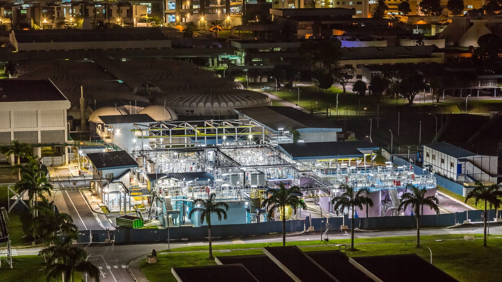 PUB Aqua Suite water utility Ulu Pandan IVP (Night View)