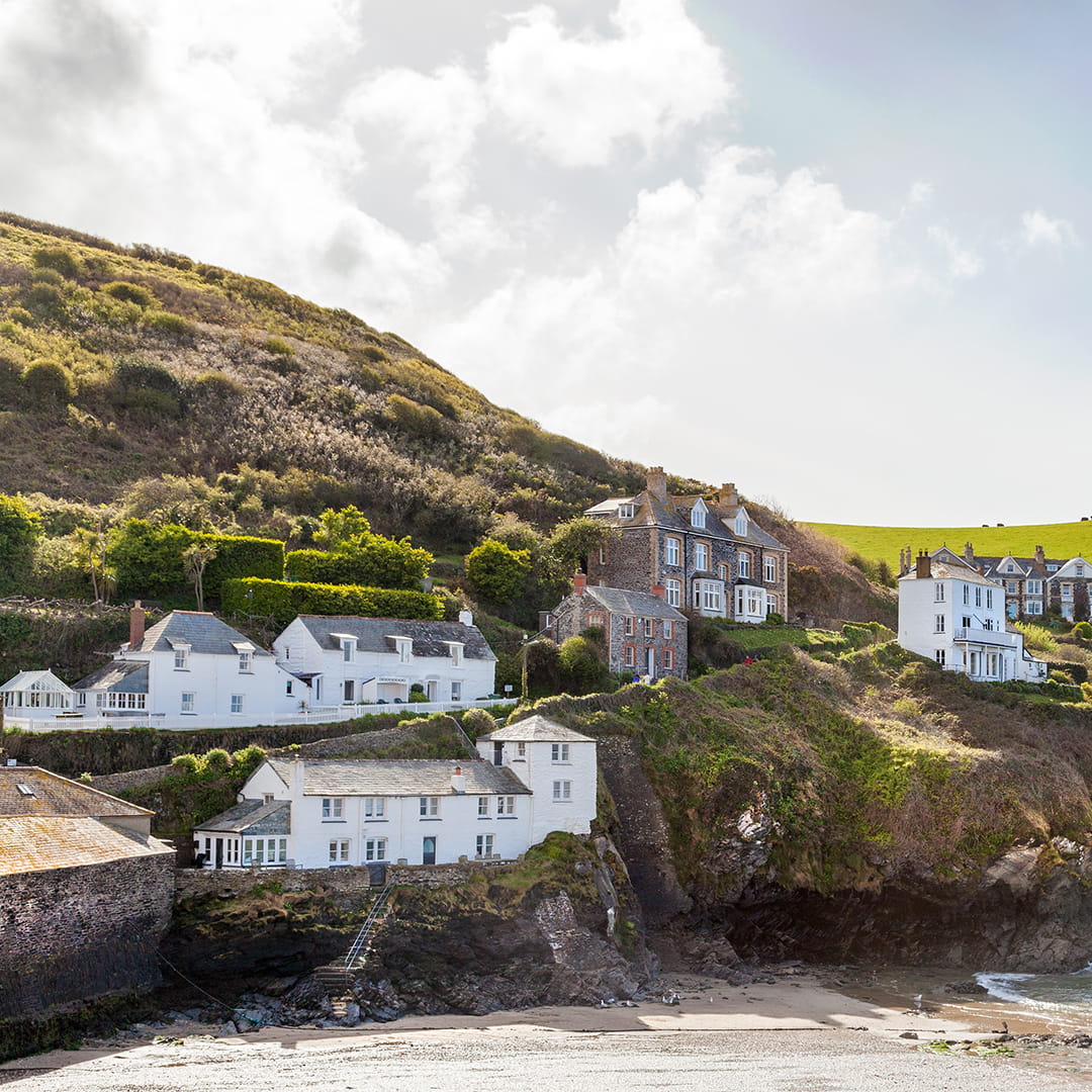 houses on the cliffside