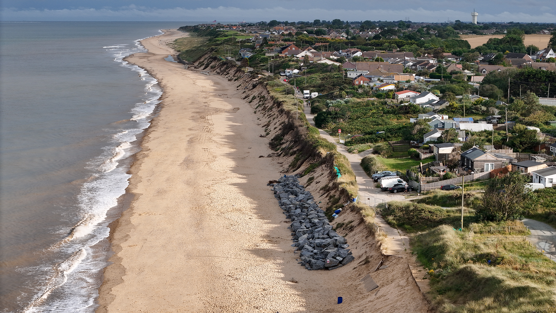 Hemsby, Norfolk houses in danger from coastal erosion