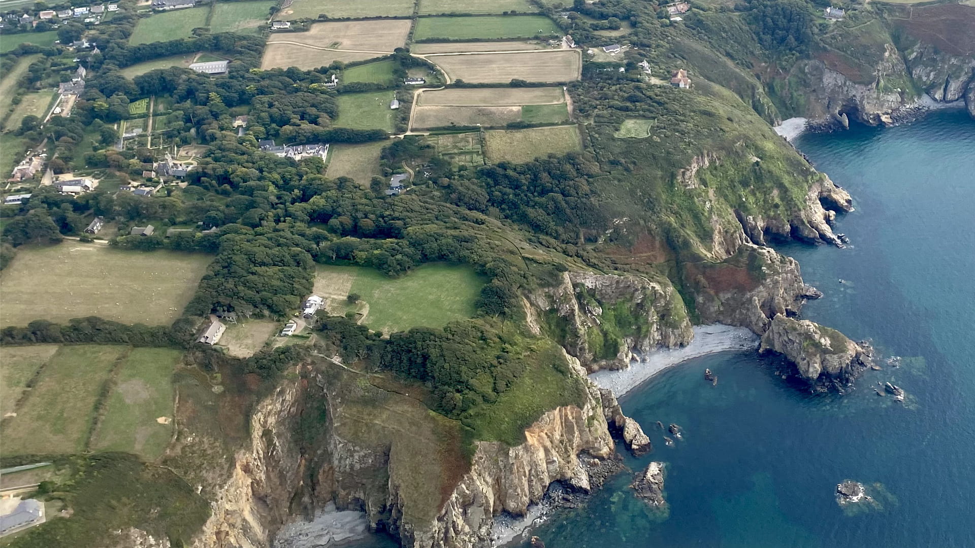 aerial view of the Channel Islands