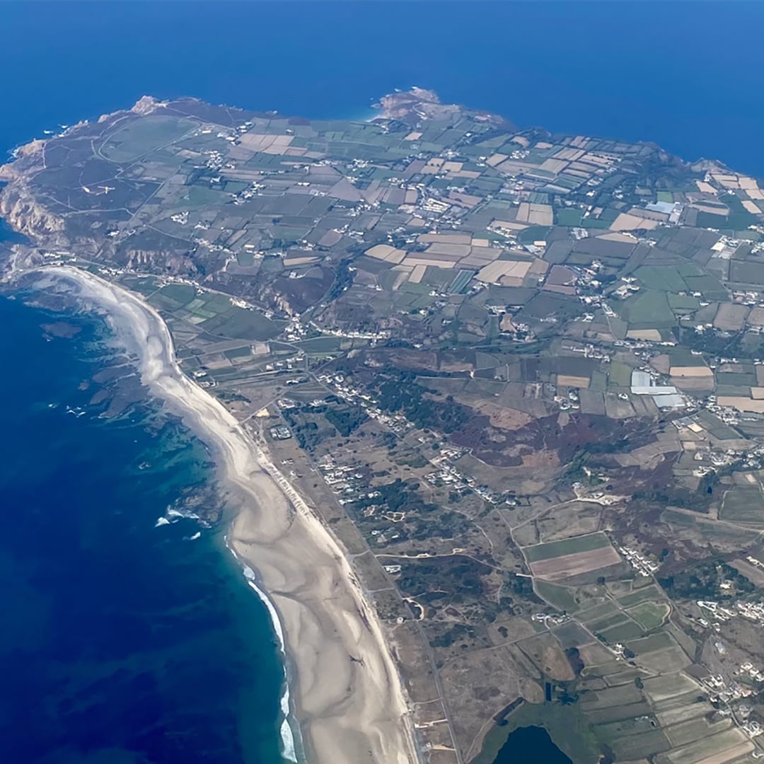 aerial view of the Channel Islands
