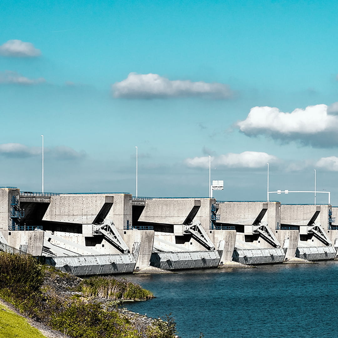 Delta Works Daytime Panorama View