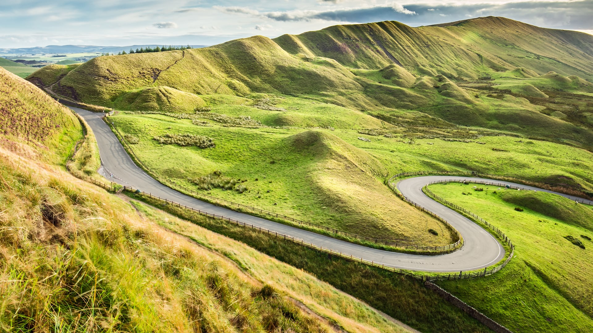 lush green rolling hills country landscape