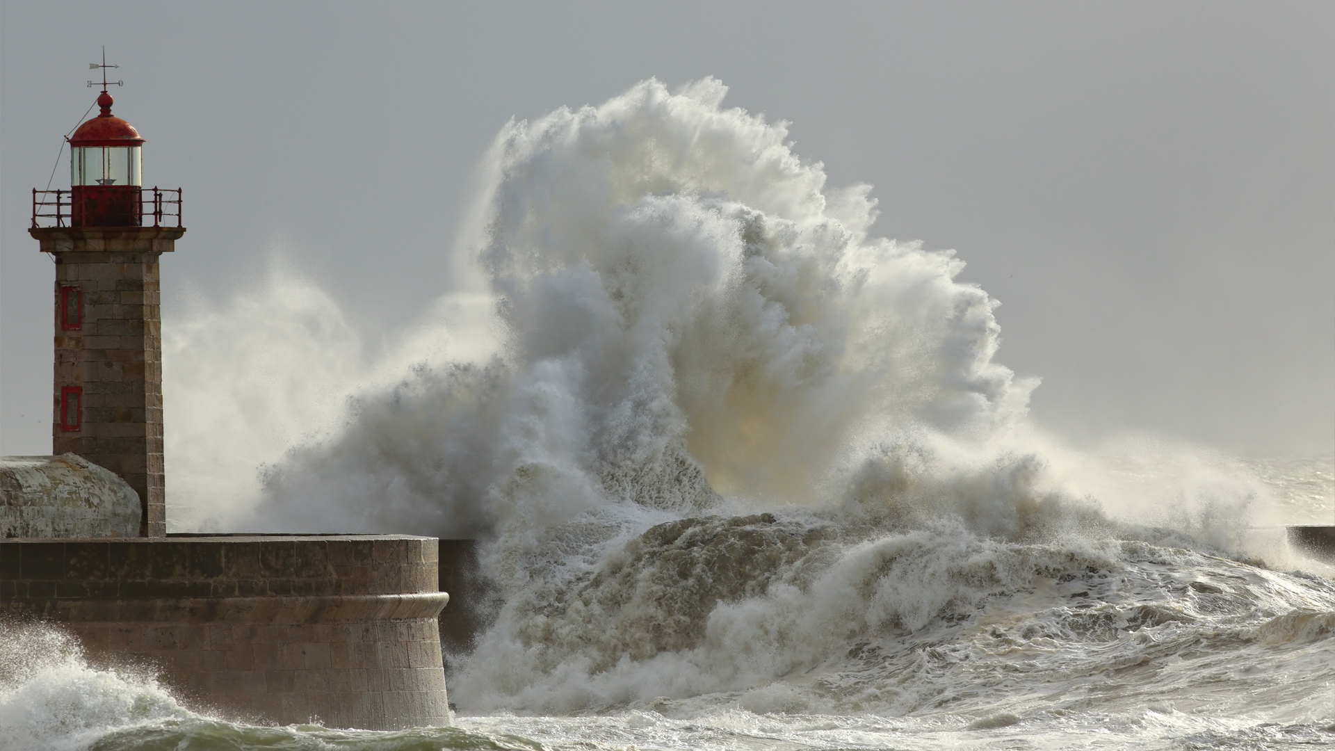 lighthouse and storm surge