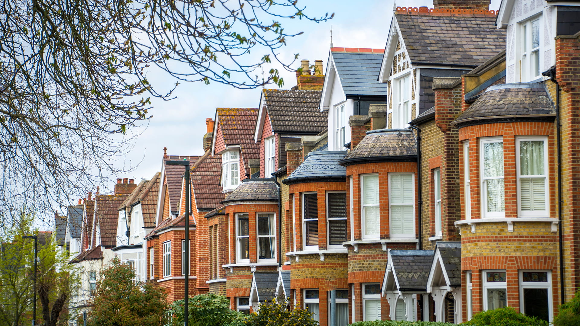 terraced housing n a street