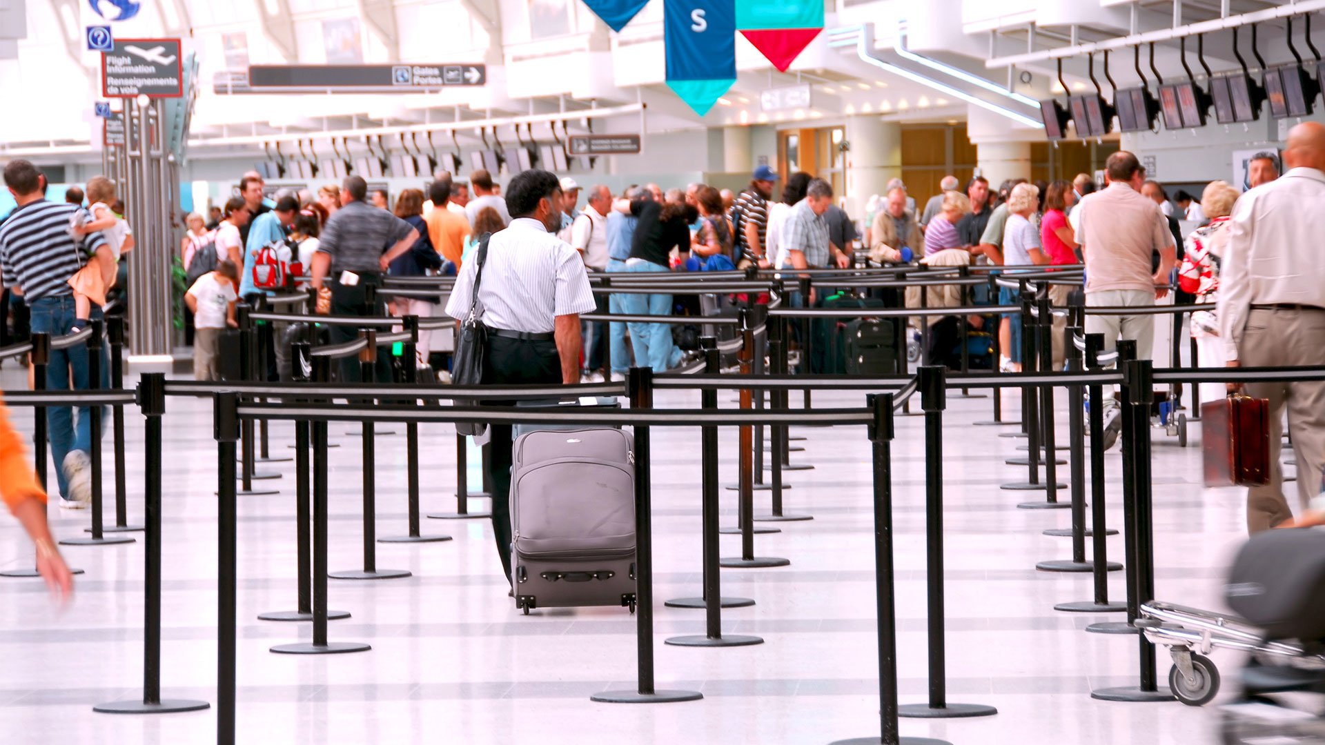 Airport departure area