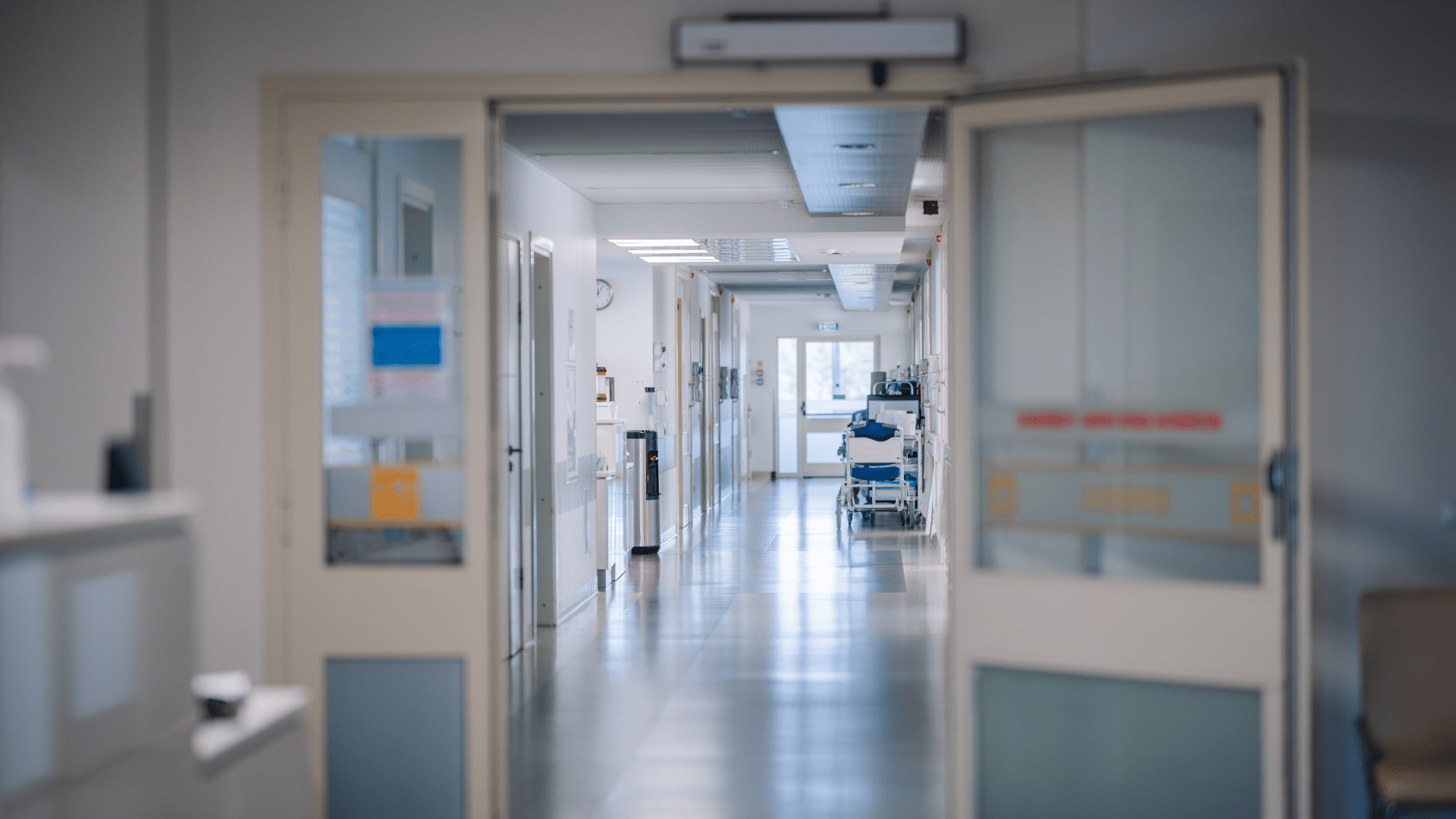 Hospital corridor view