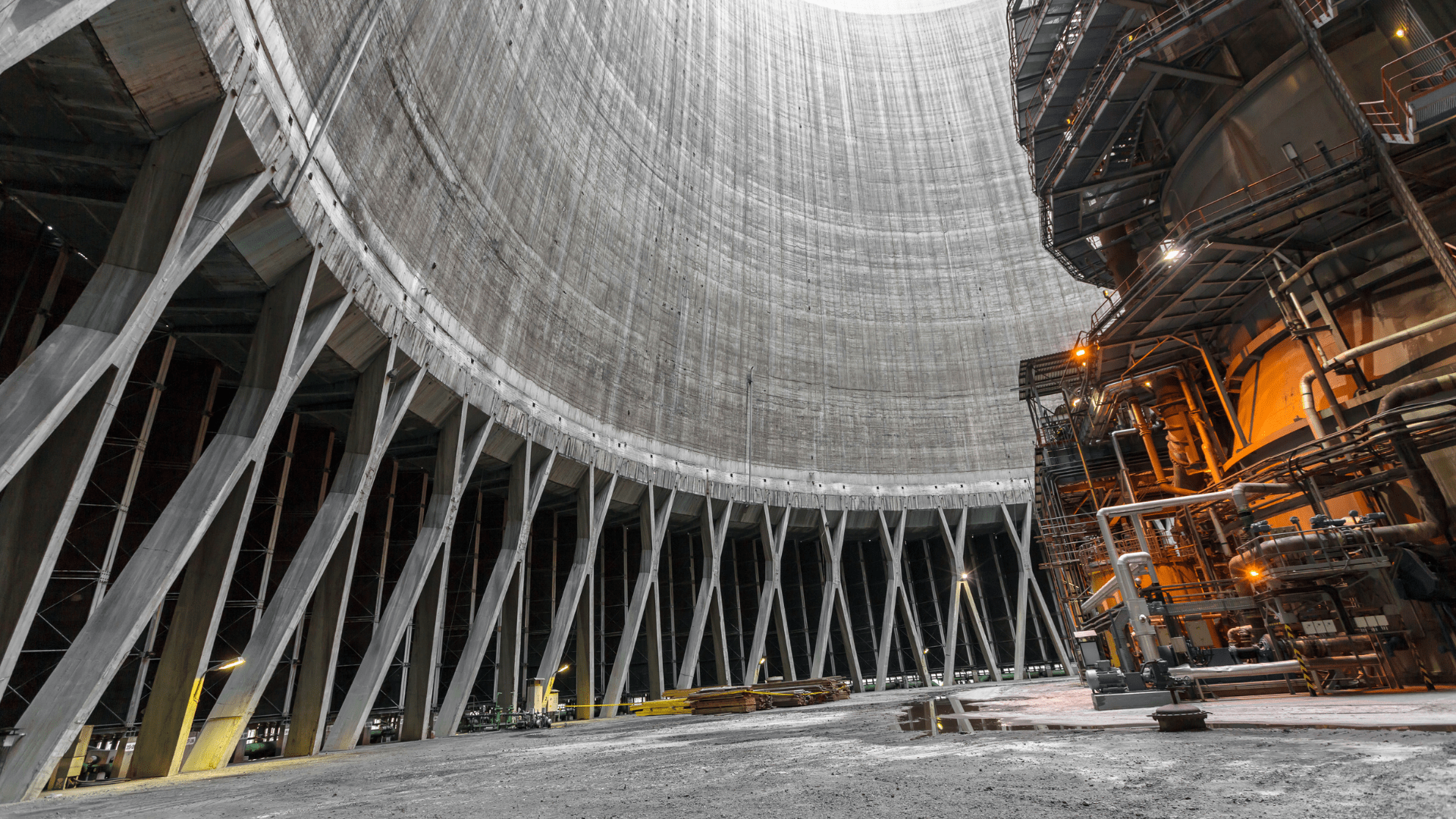 Inside a nuclear facility