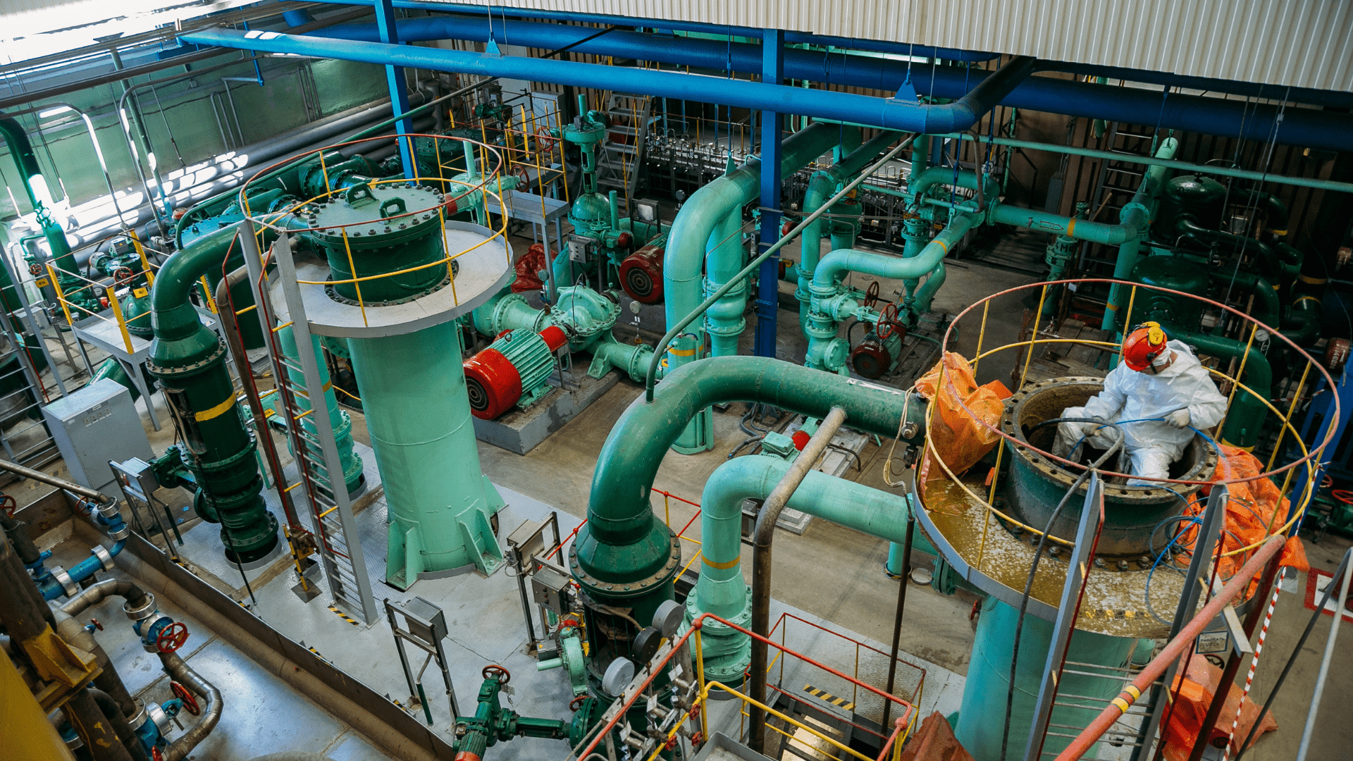 Inside a nuclear facility