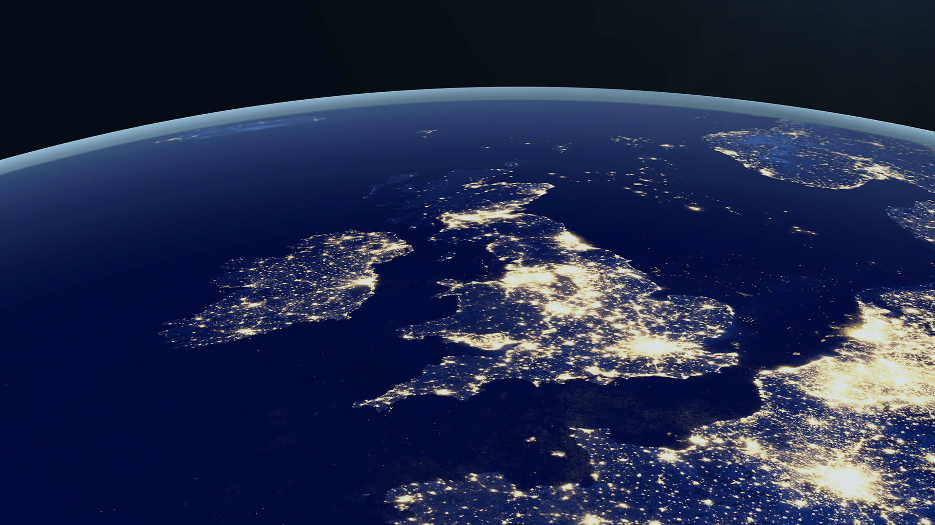 satellite view of the UK