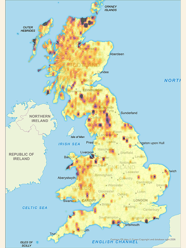 Uk wildfire risk intelligence map