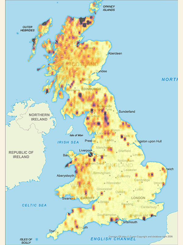 Uk wildfire risk intelligence map