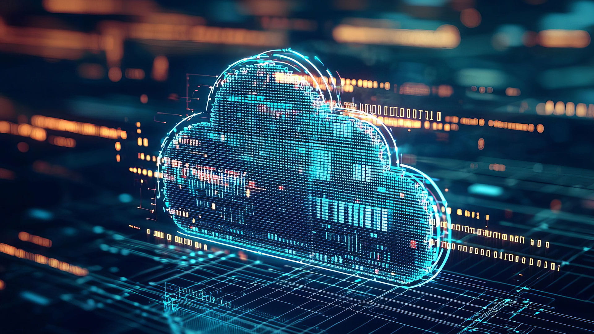 A visualization of a digital cloud